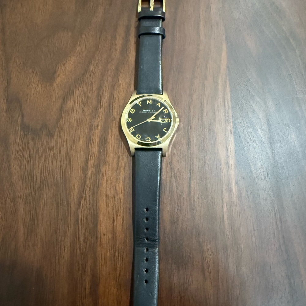 Marc Jacobs Black and Gold Women's Watch